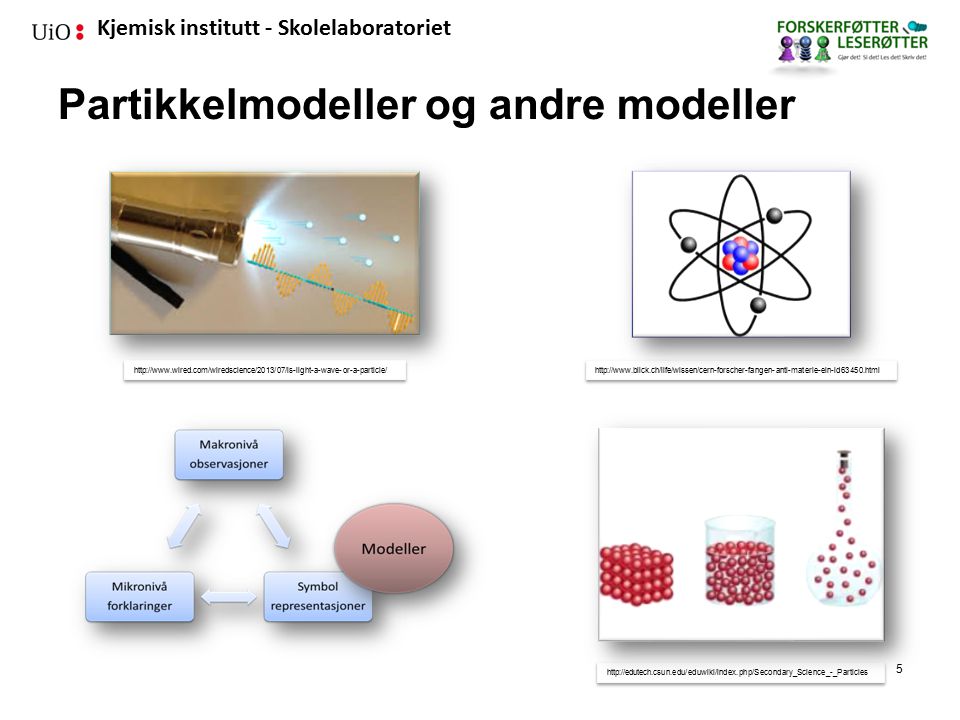 Partikkelmodeller og andre modeller