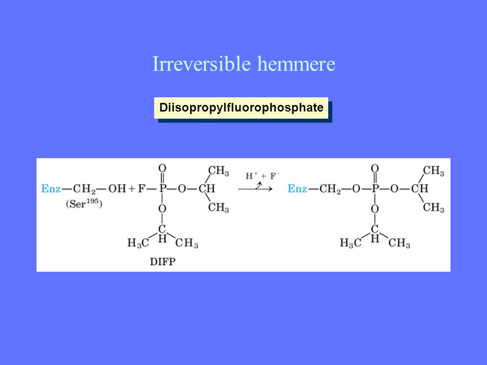 Irreversible hemmere Diisopropylfluorophosphate
