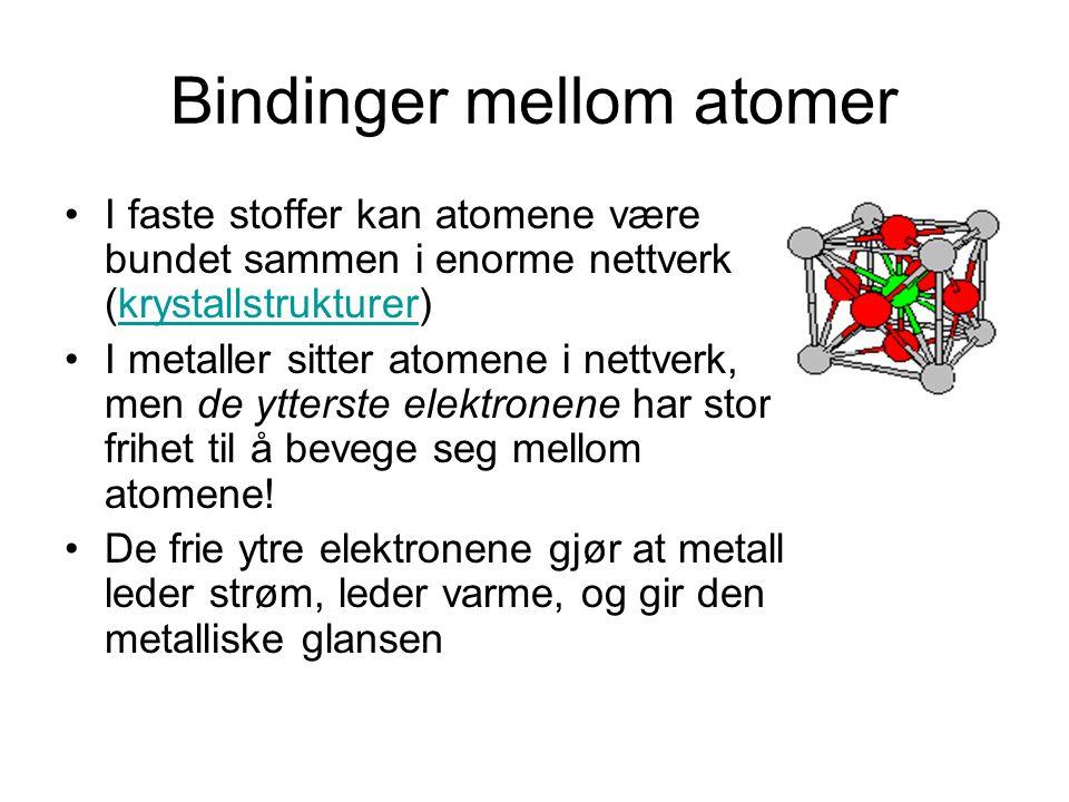Bindinger mellom atomer
