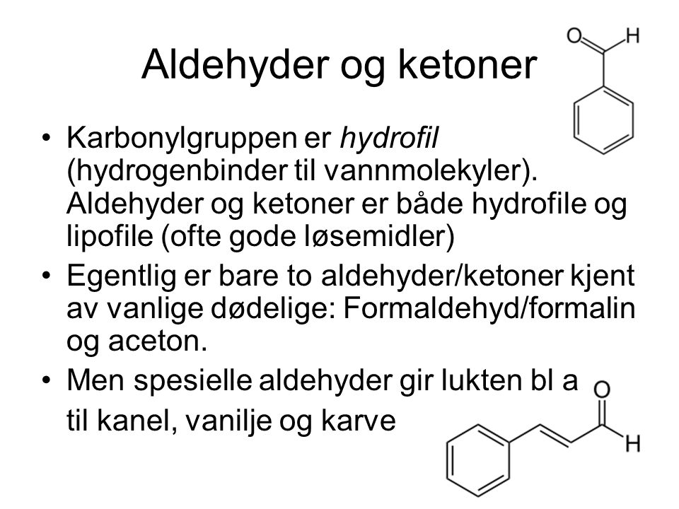 Aldehyder og ketoner