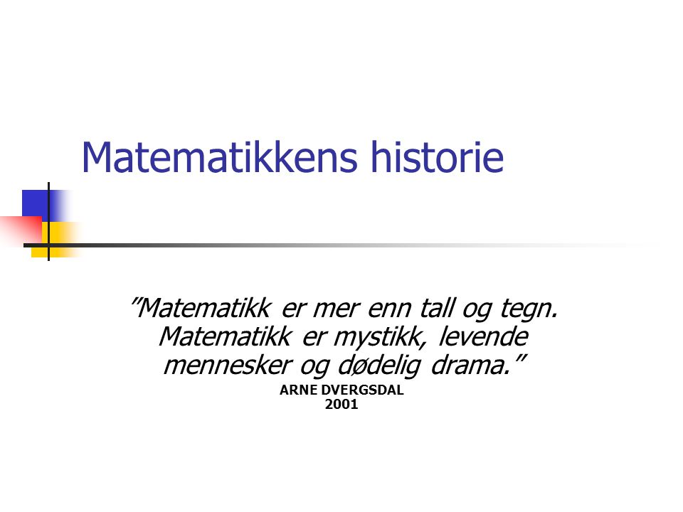 Matematikkens historie