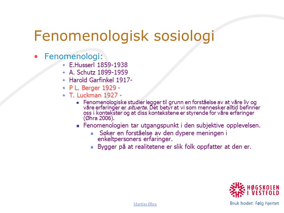 Fenomenologisk sosiologi