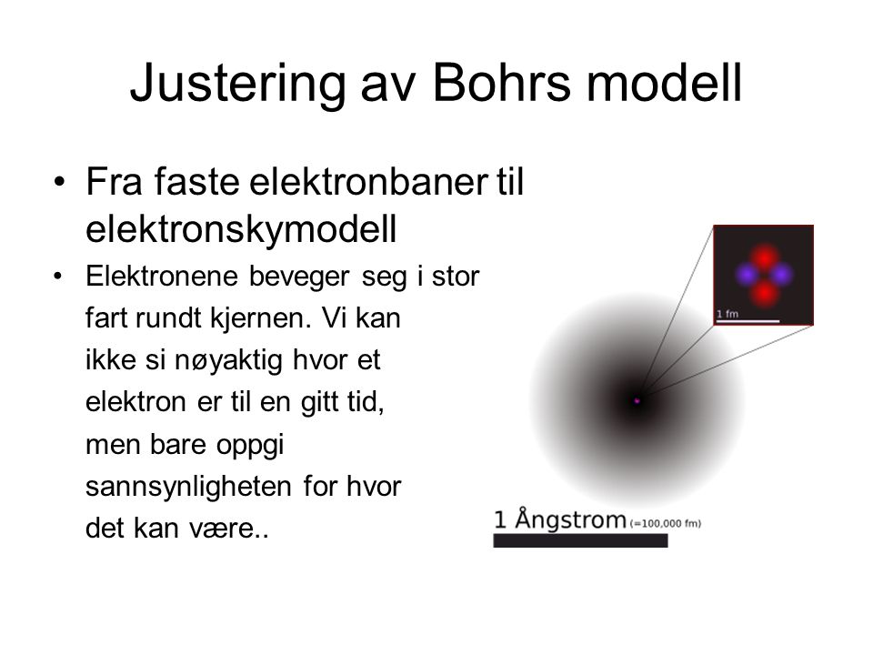 Justering av Bohrs modell
