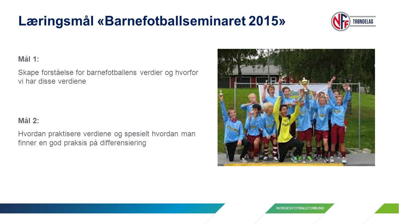 Læringsmål «Barnefotballseminaret 2015»